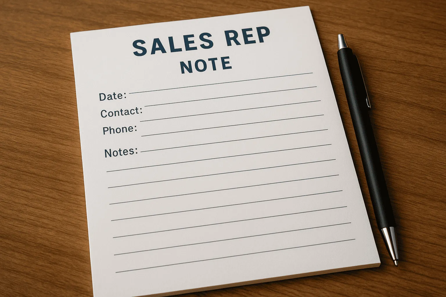 Image 3 for Sales Notes Template